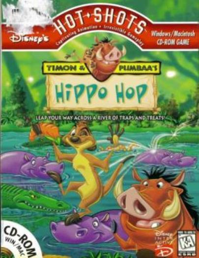 Disney's Hot Shots: Timon & Pumbaa's Hippo Hop PC MAC Lion King jungle kid game!