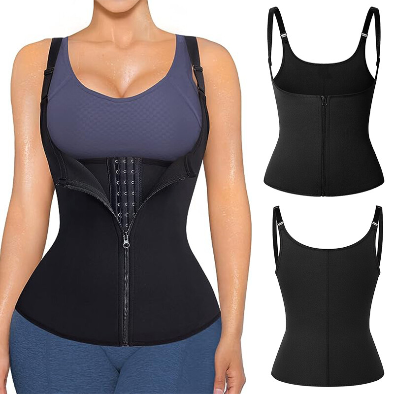 Sweat Waist Trainer Vest Women Workout Tummy Control Body Shaper Shapewear Tank