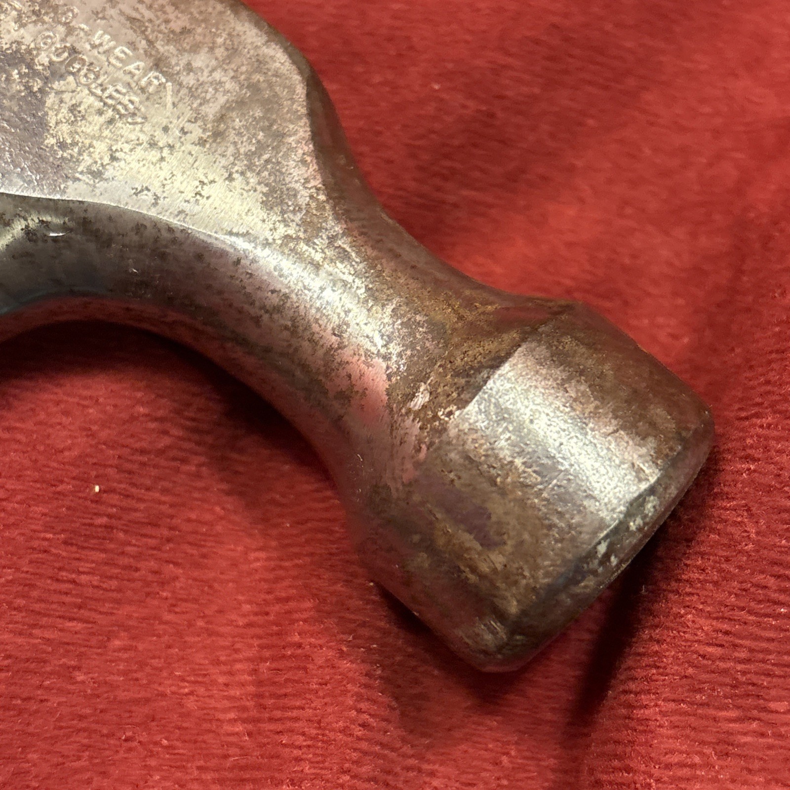 Vintage ESTWING Hammer With Stacked Leather Handle