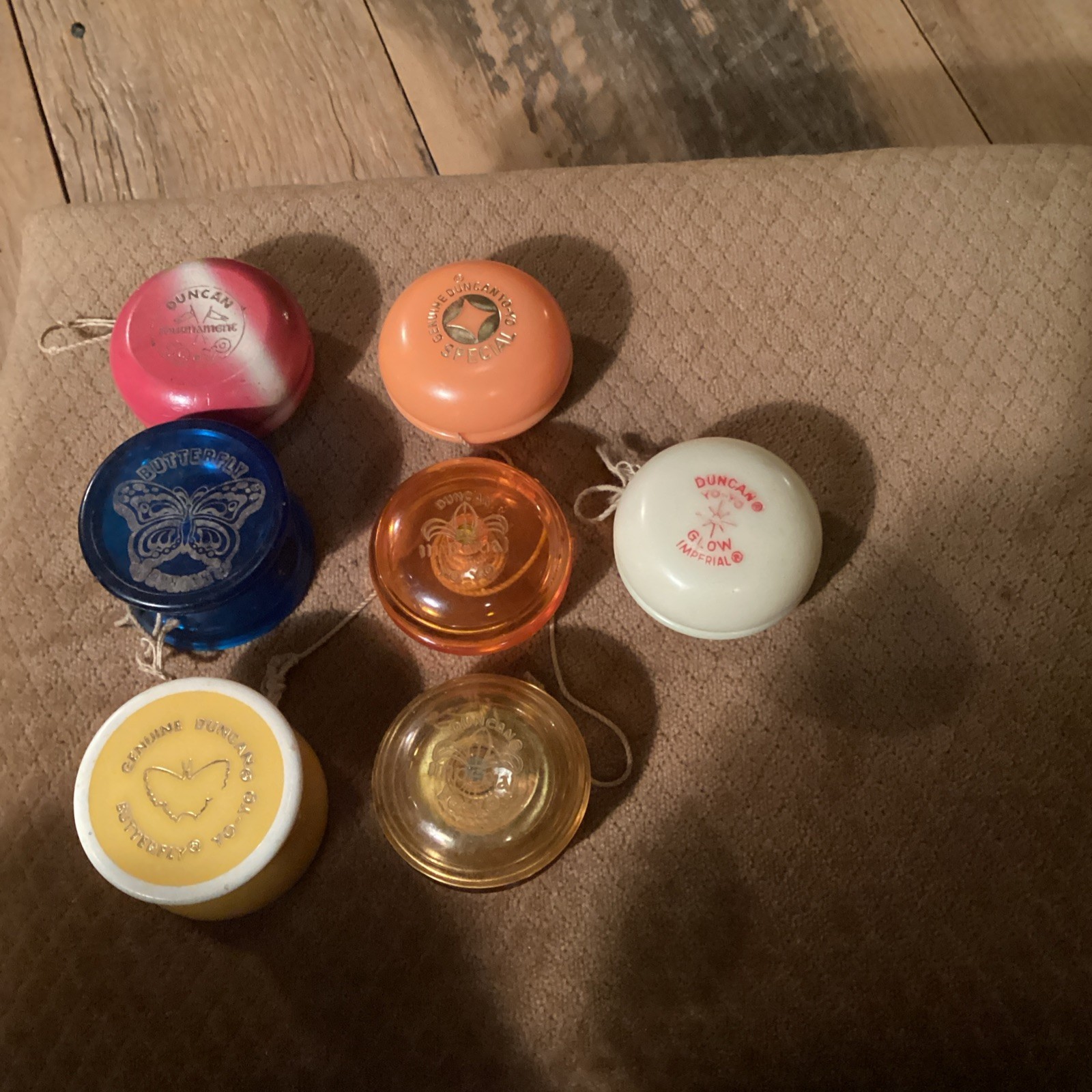 Lot of 7 Duncan Yo-yo Vintage Tournament, Butterfly(3), Special, Imperial (3)