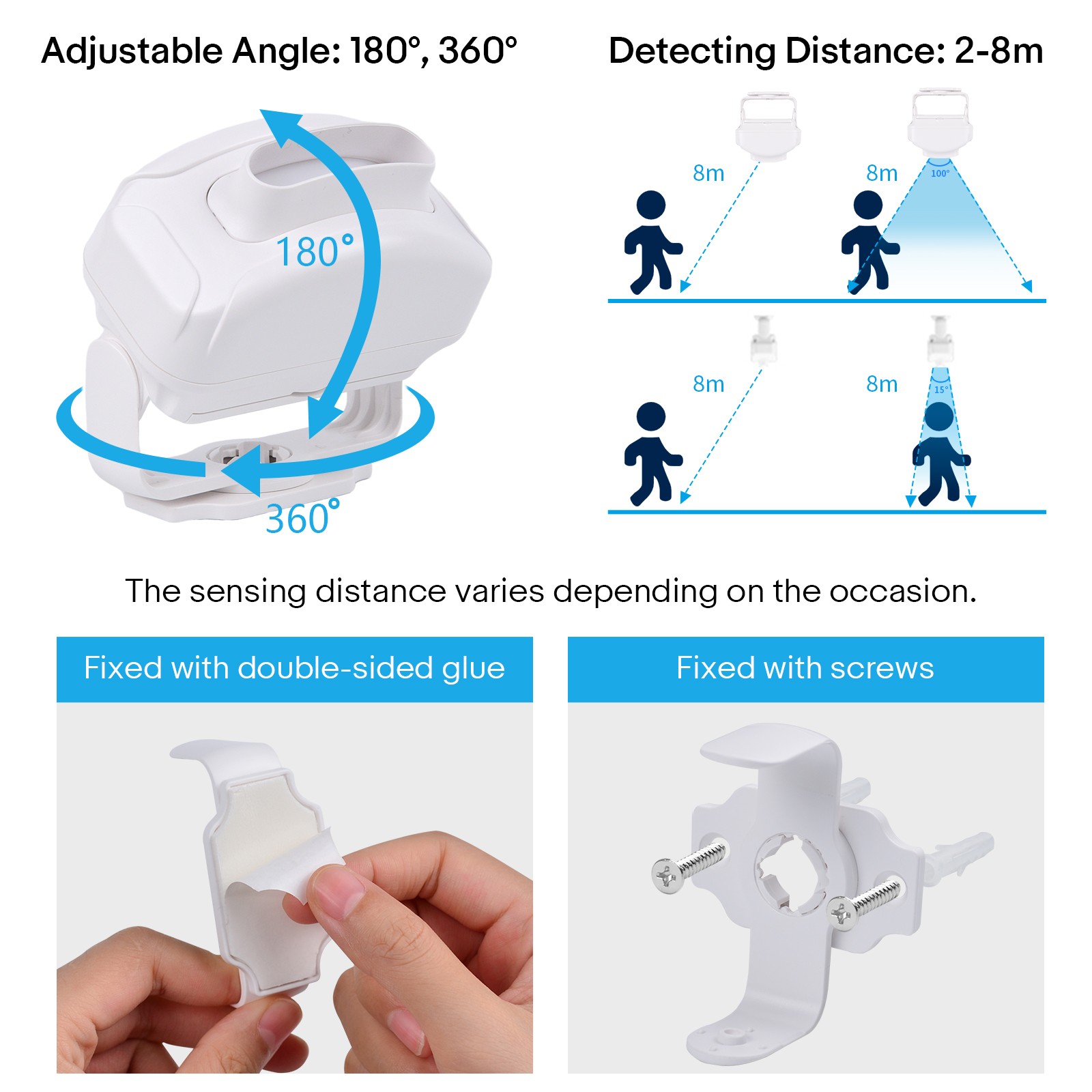 Home Security Driveway Alarm Long Detecting Range Motion Sensor Bell Waterproof