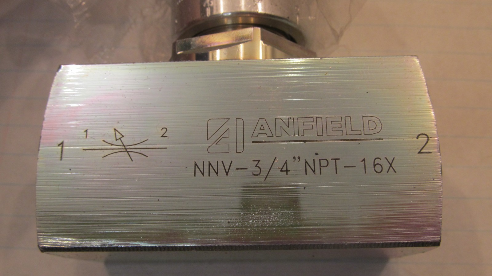 3/4" Anfield Needle Valve Bidirectional flow control NNV 3/4" NPT-16x (H2)