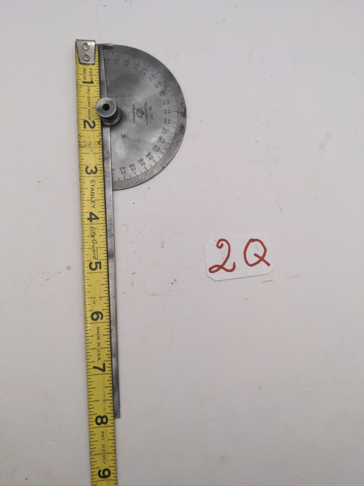Vintage Starrett 182 Steel Protractor