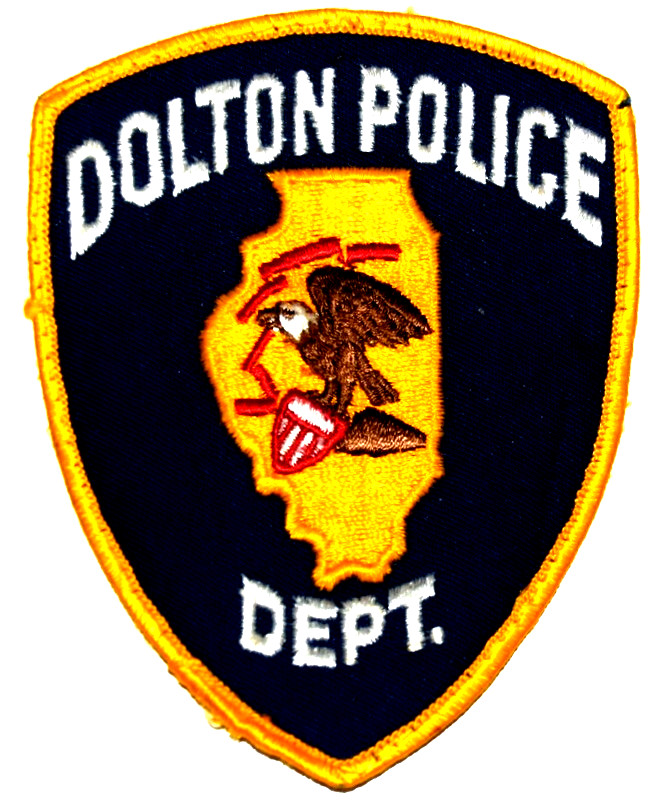DOLTON – POLICE DEPT - ILLINOIS IL Sheriff Police Patch STATE SHAPE OUTLINE USED