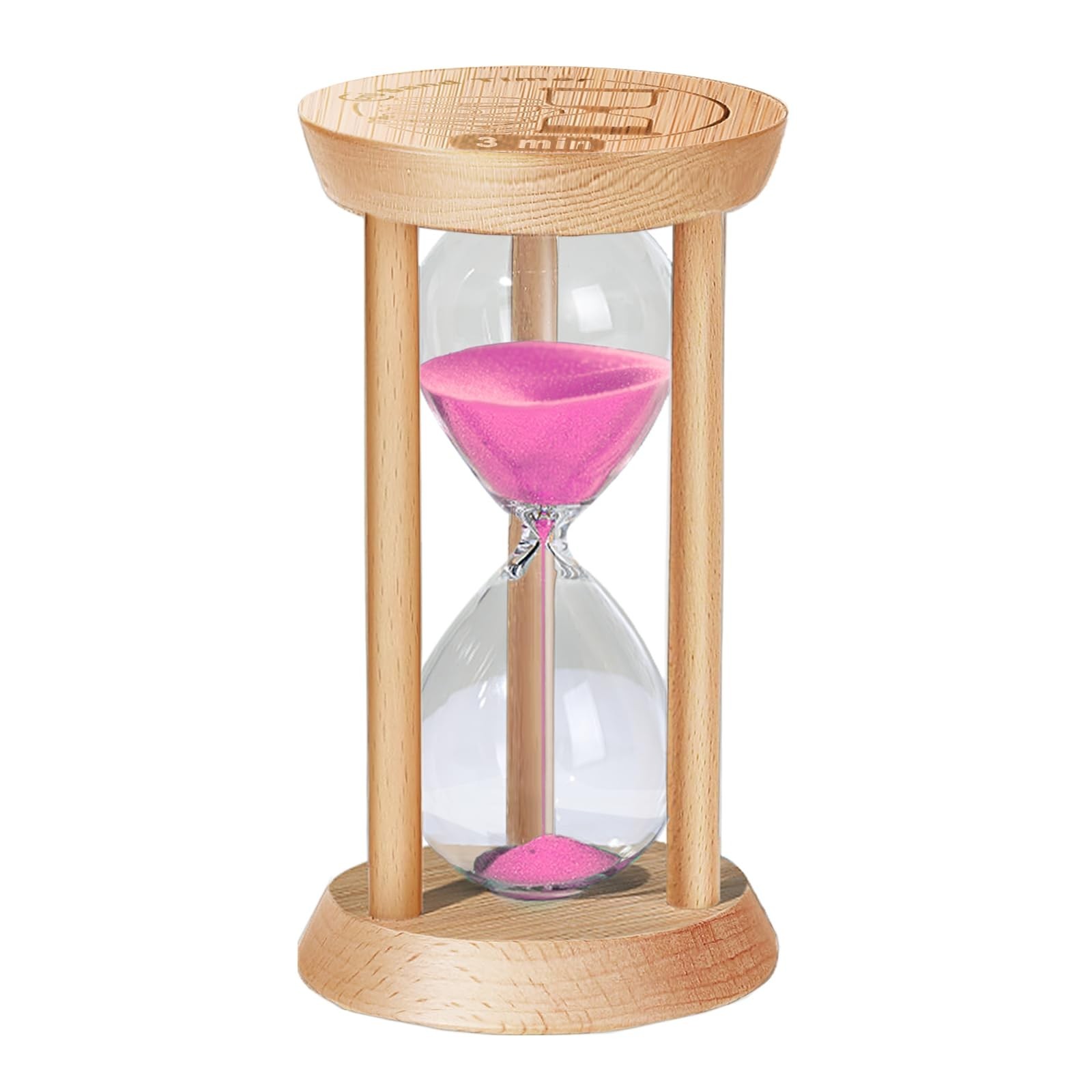 Wooden Sand Timer, 3 Minute Hourglass, Small 3 Min Sand Clock, Reloj De Arena...