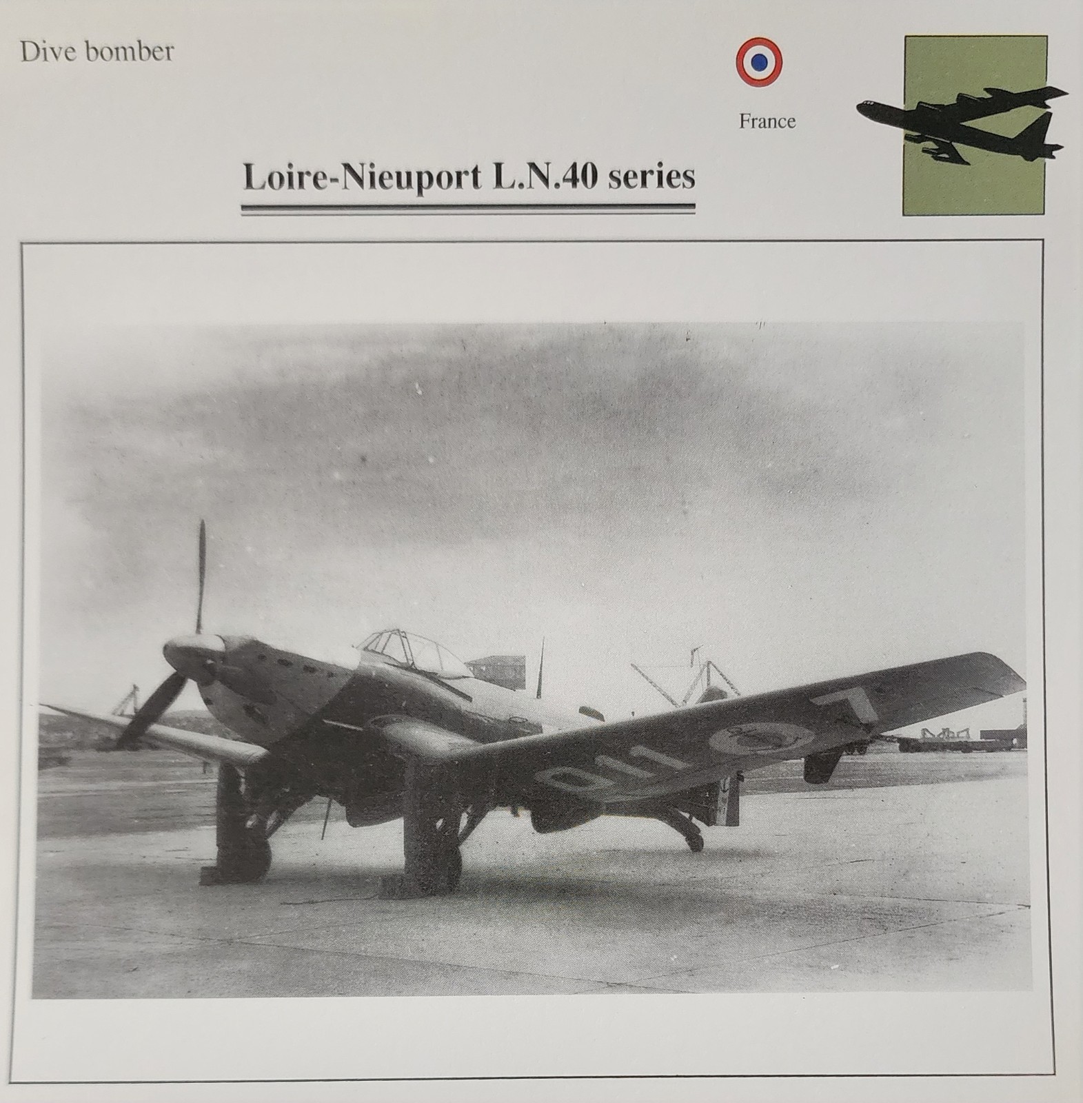 Loire Nieuport Plane Picture Original Aircraft Vtg Specs Detail Info Card
