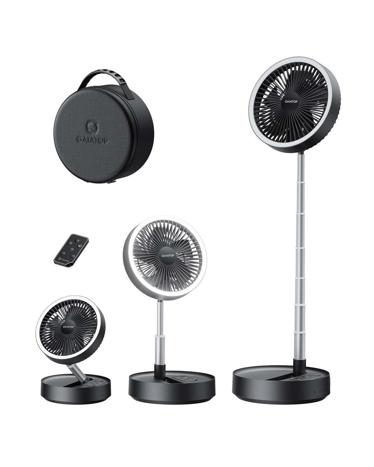 Gaiatop Portable Pedestal Fan 16000mAh Battery [Max 74h Runtime], F... Fast Ship