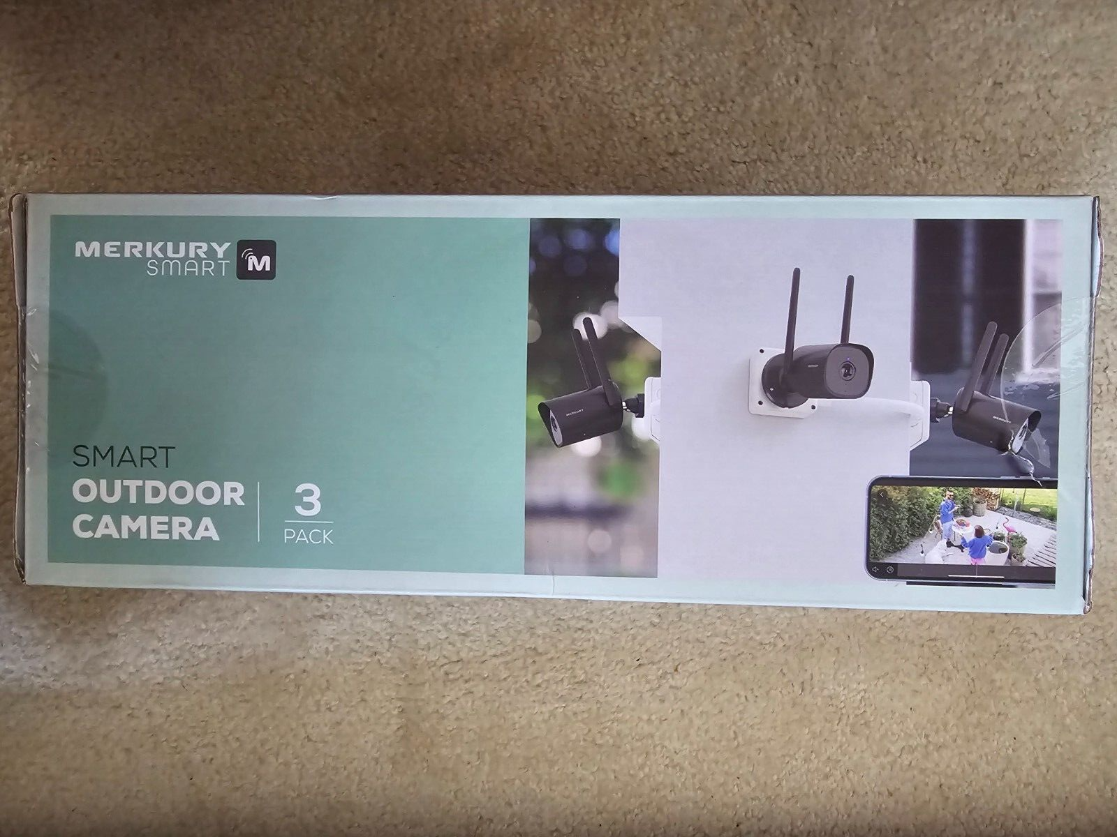1080P Smart Outdoor Security Camera Weatherproof Night Vision Two-way Audio 3pac