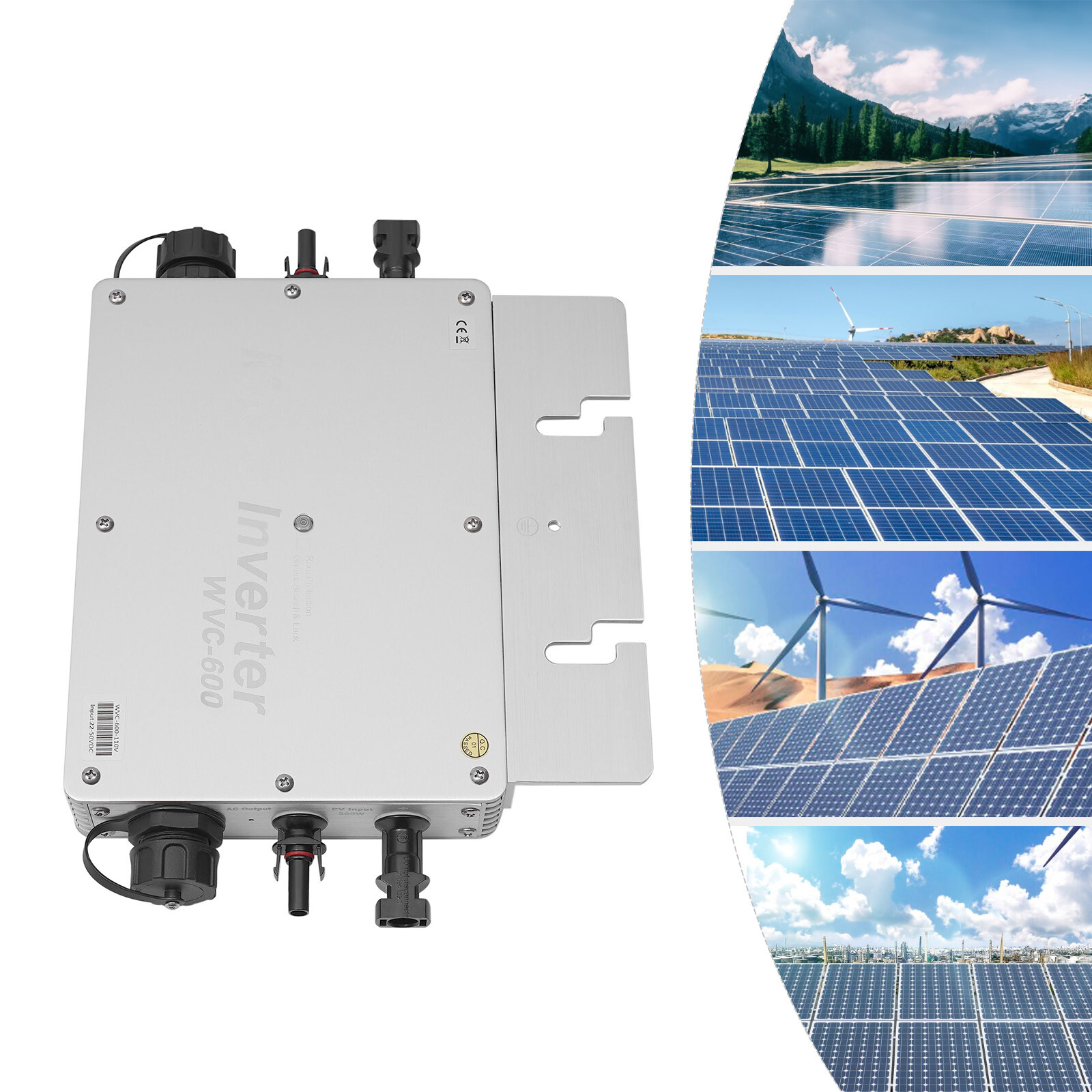 6-stage Power Search Solar Micro Inverter Grid Tie MPPT Sine Wave DC-Waterproof