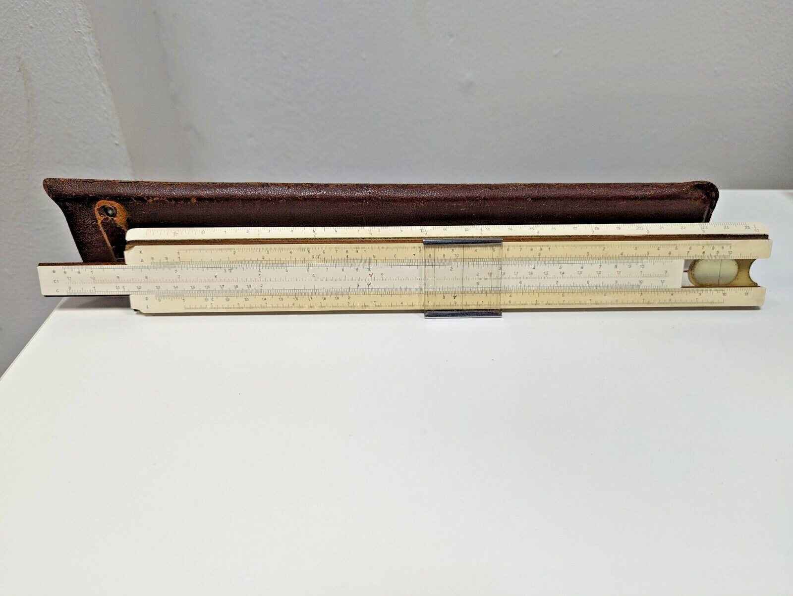 Rietz Slide Ruler 301 Denmark Vintage With Leather Case - RSPCA Middlesex/Herts