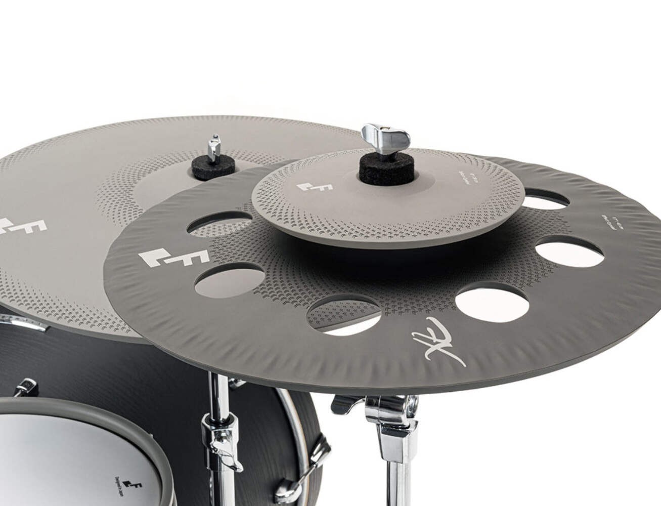 EFNOTE Effect Cymbal Stack 17” plus 8” Splash Electronic FX EFDC17FX Ozone