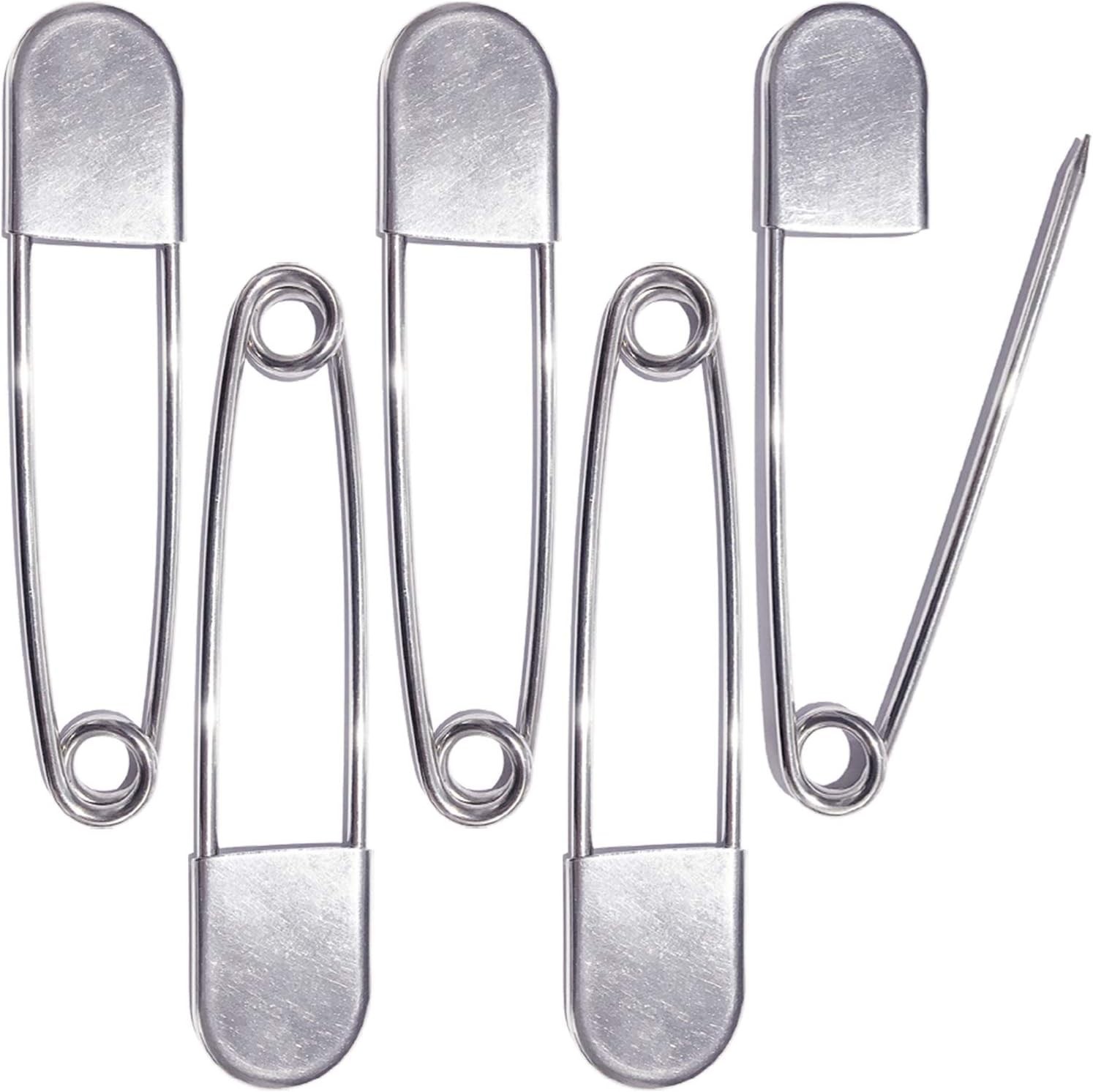BEADNOVA 5 Inch Large Safety Pins for Clothes Big Safety Pins Heavy Giant Saf...
