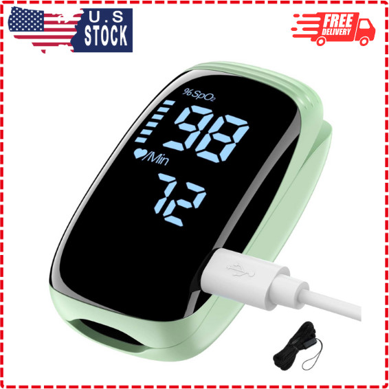 Oxygen Meter Finger Pulse Oximeter Fingertip Blood Oxygen Saturation with Pulse