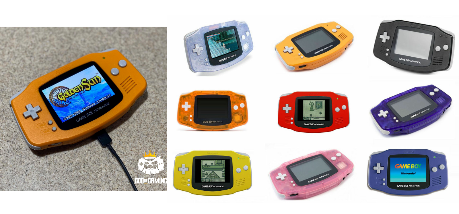 Nintendo Game Boy Advance GBA Backlight IPS LCD System Rechargeable USBC Battery