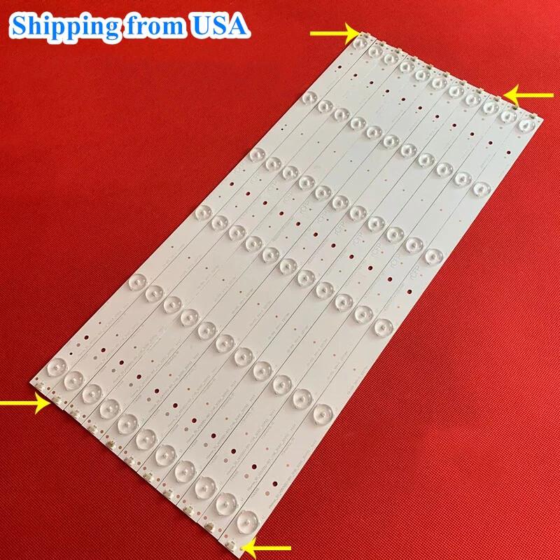11pcs LED Strips for Hisense HD500DU-B01 LED50K320U 50H7GB 50H7GB1 LED50EC590UN