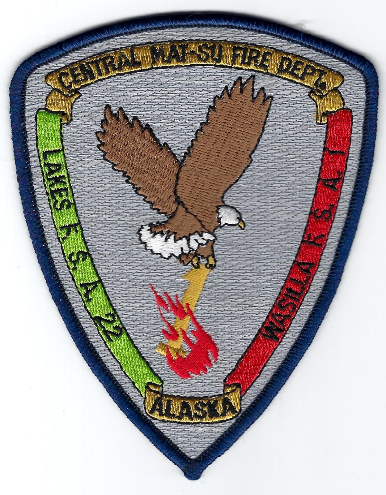 ALASKA - Central Mat-Su Fire Dept. Patch [ Wasilla F.S.A.1 / Lakes F.S.A. 22]