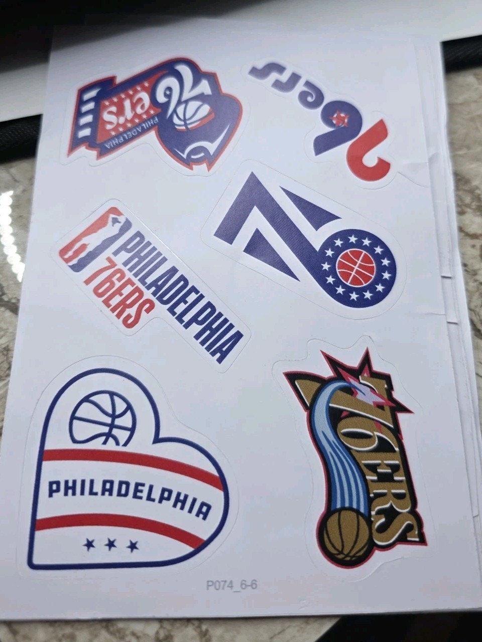 Set Of 17 Philly Philadelphia Seventy Sixers 76 Sticker decal 2in   (J8)