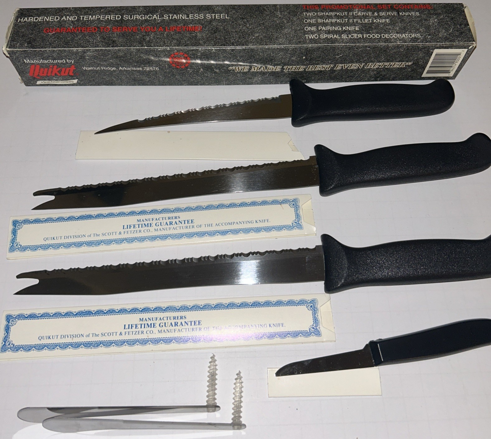 Sharpkut II By Quikut. Stainless USS. 6 Piece Set.