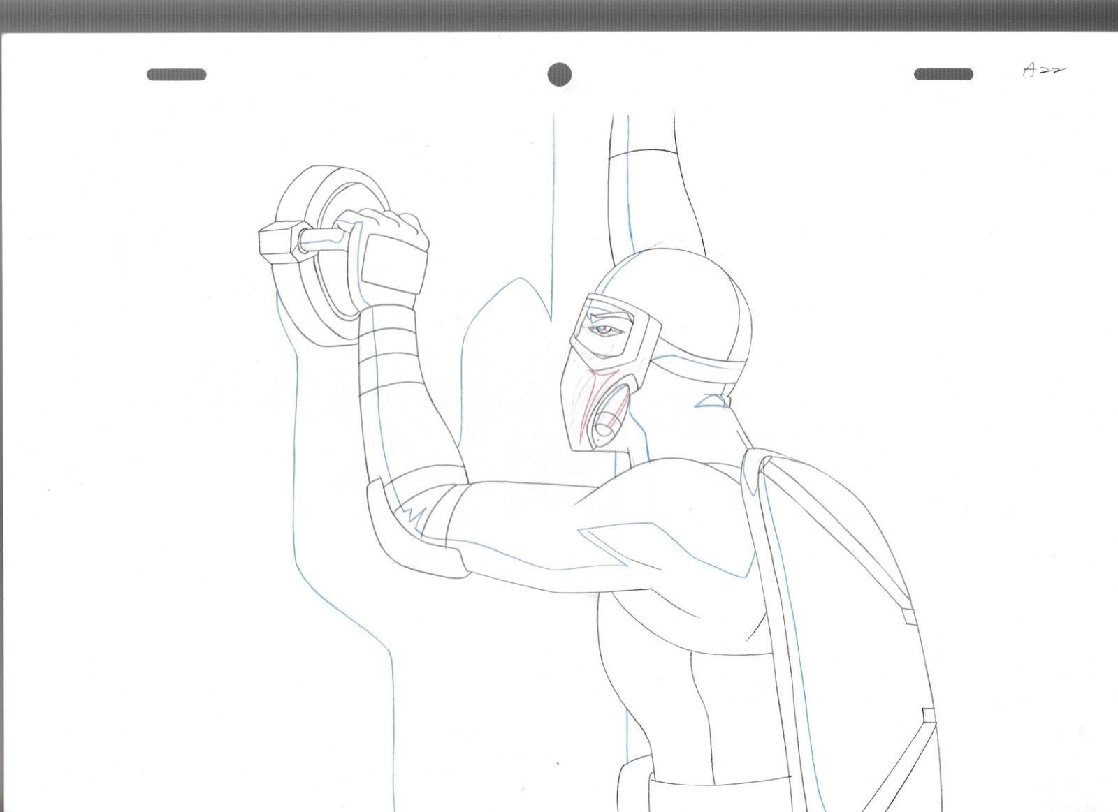 2009 GI JOE RESOLUTE Cartoon Animation Pencil Prod. Drawing QUICK KICK A-22-10