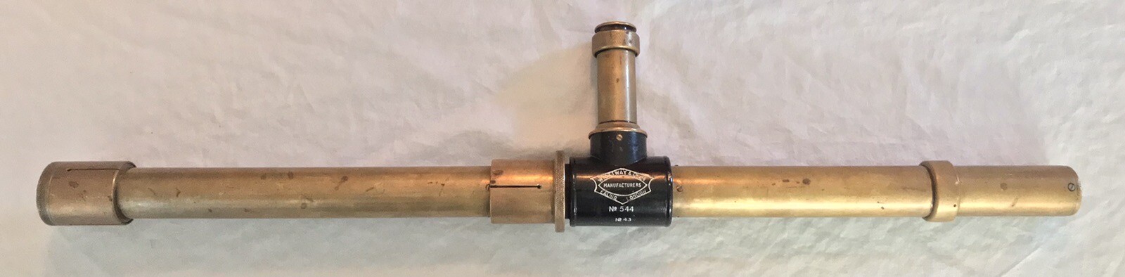 Original WWII British Military W Ottway # 544 Brass Artillery Bore Sight BEAUTY!