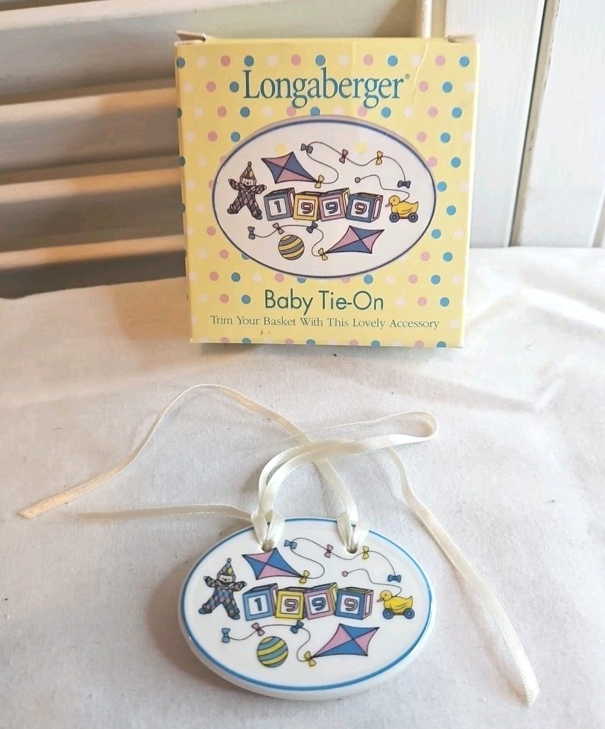 1999 BABY TIE ON MIB Longaberger Basket Accessory