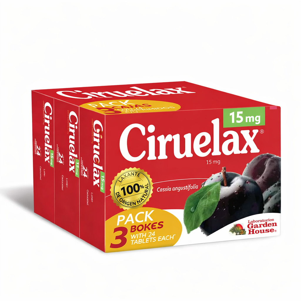Ciruelax Laxative Tablets 15mg 3 boxes of 24