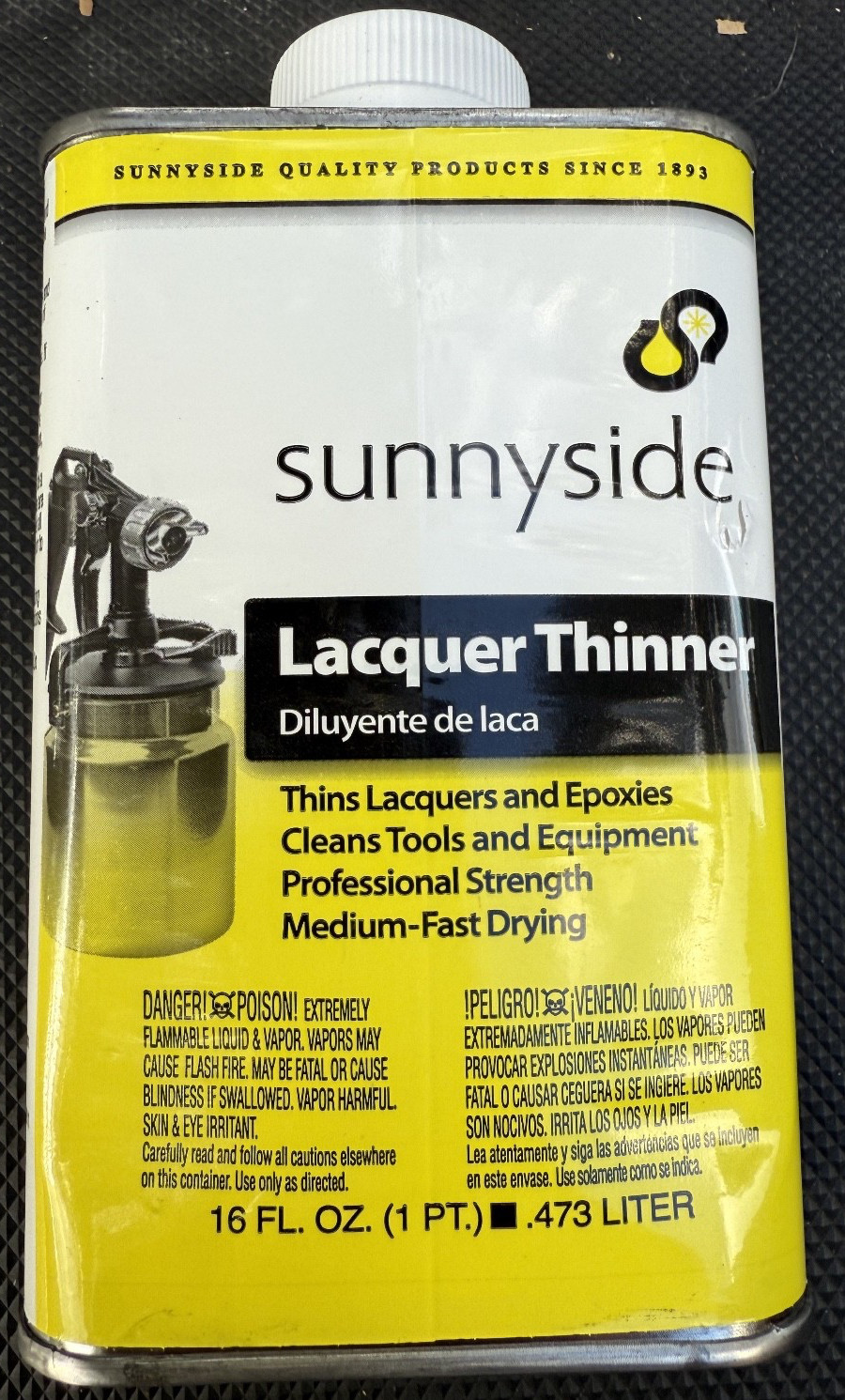 (Case of 12 Cans) Sunnyside 45716 Lacquer Thinner ~ 16 Fl. Oz. (1 Pint) Cans