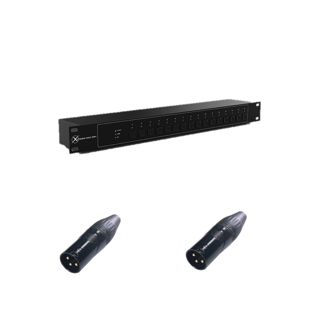 Set of 1x Chauvet DJ Xpress-Rack 1024 + 2x 3-Pin DMX Terminators
