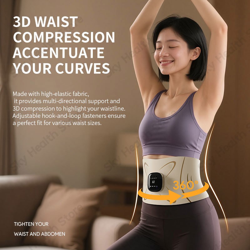 Ab Stimulator Muscle Toner - Heating & Massage Functions，Abdominal Toning Device