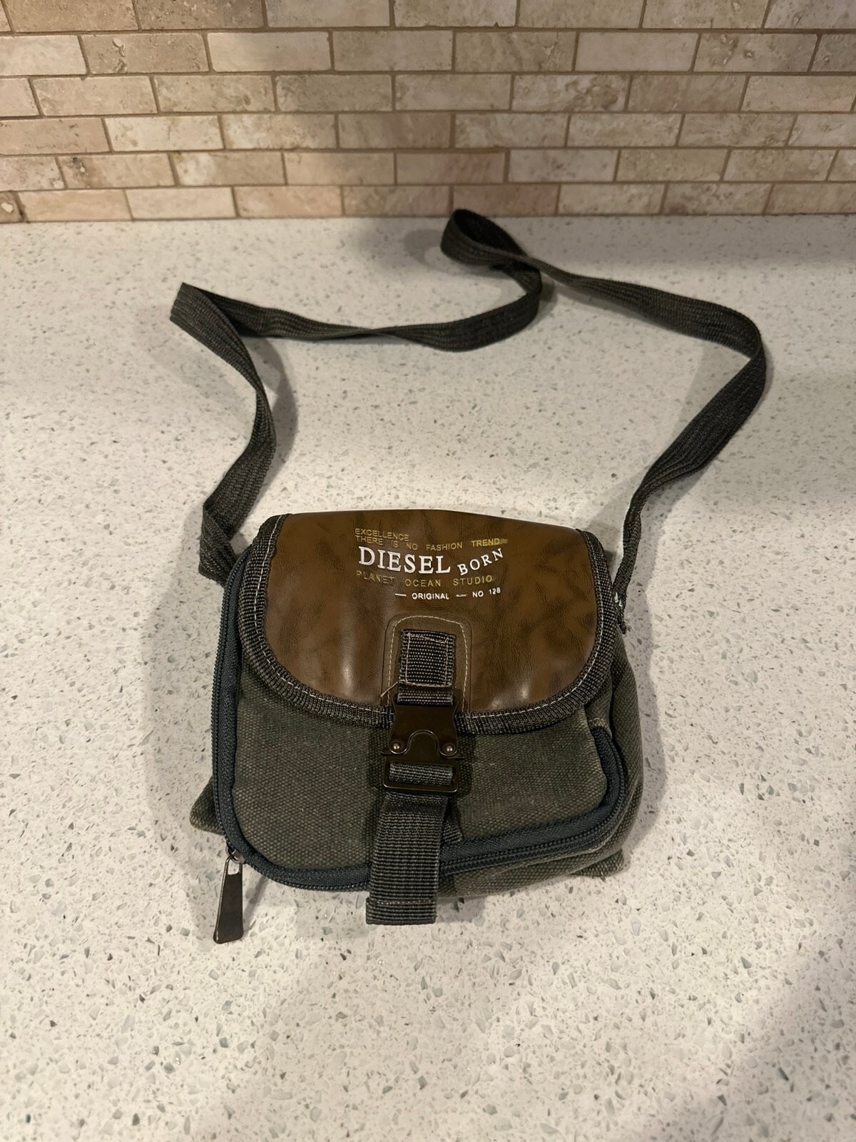 Vintage Japanese army military Diesel crossbody bag #34