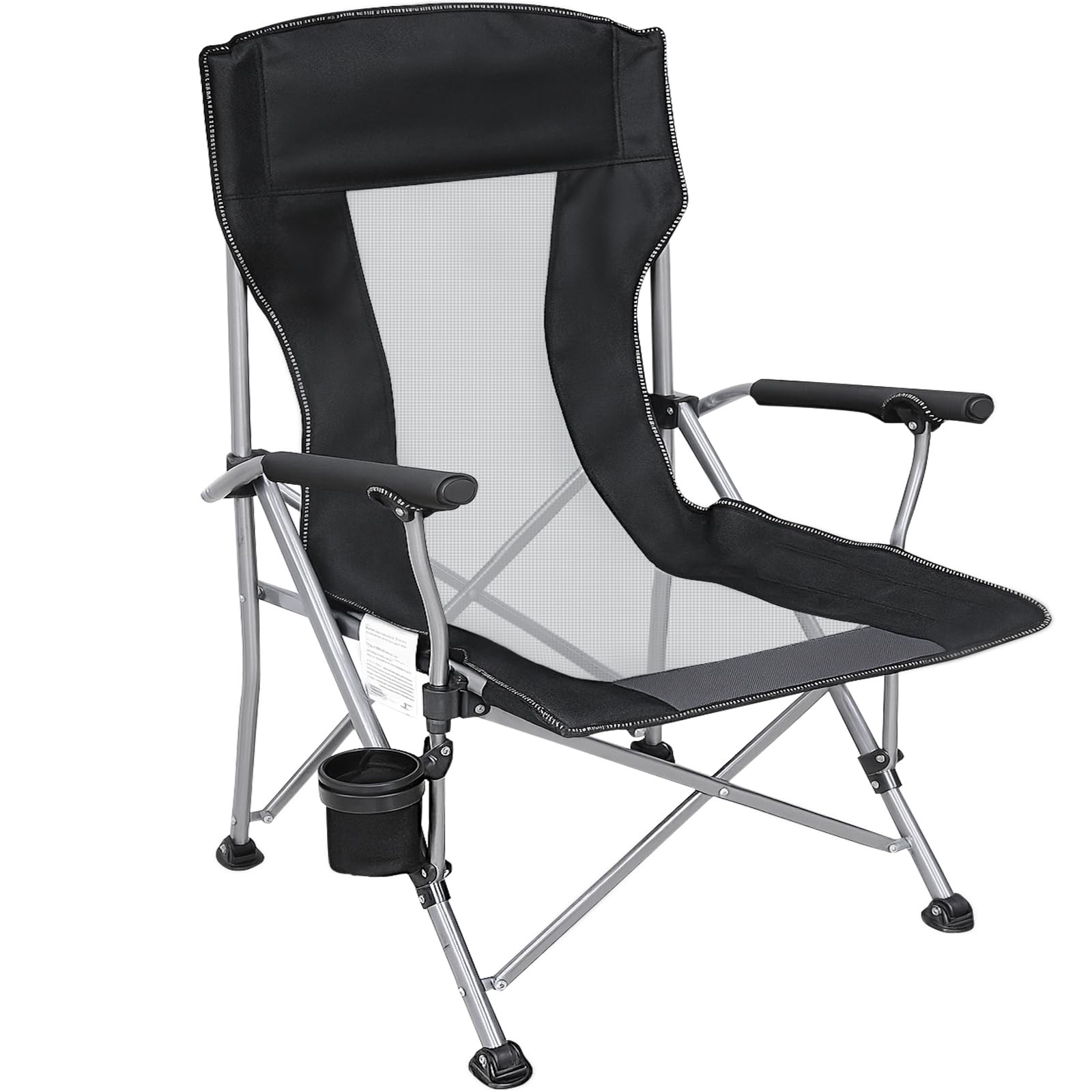 XXL Mesh Camping Chair - Heavy Duty High Backrest Outdoor Chair