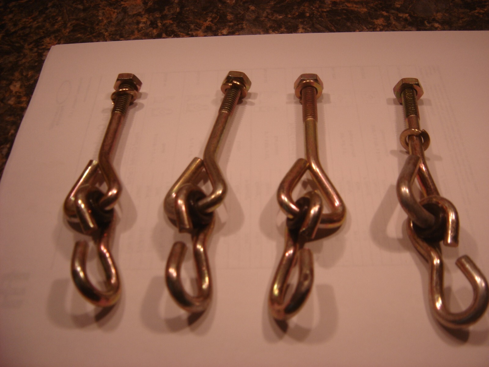 SET 4 SWINGSET HANGERS