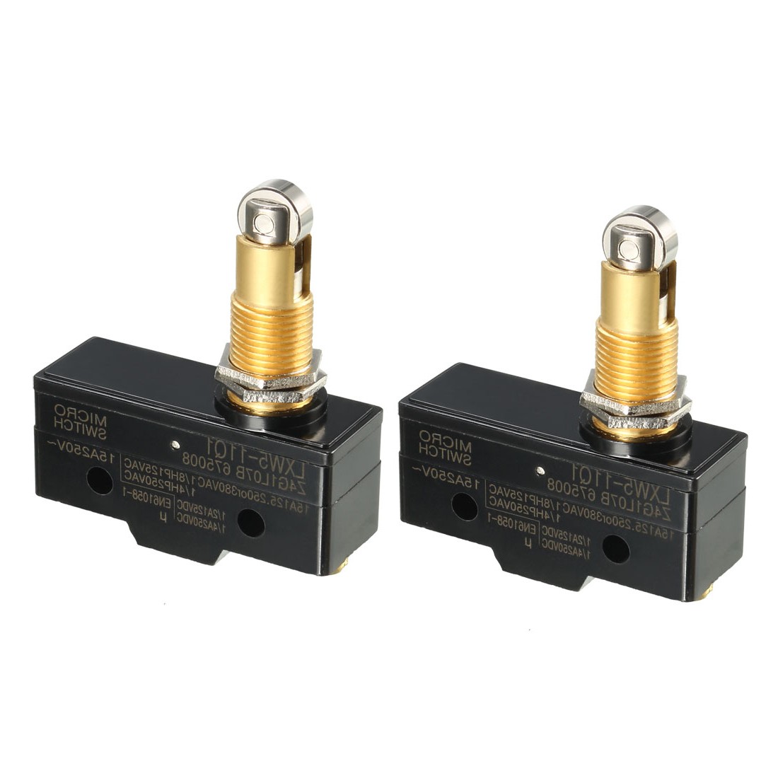 2PCS LXW5-11Q1 1NO 1NC Panel Mount Roller Plunger Micro Limit Switches