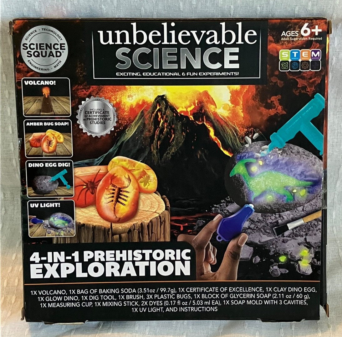 Science Squad 4 in 1 Prehistoric Exploration Kit Unbelievable Science Stem Set
