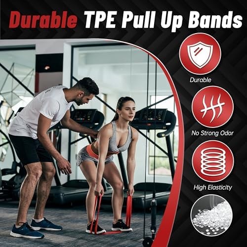 Resistance Bands for Working Out, 4-Level Pull Up Assistance Bands, Exercise ...