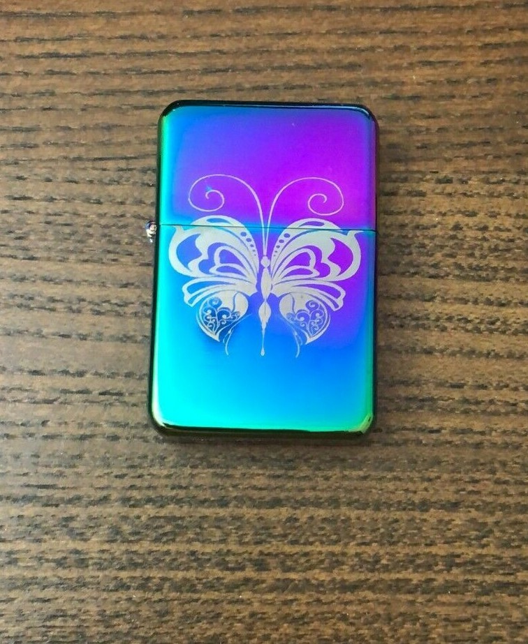 Brand New Star® Refillable Design Emblem Flip Top Lighter Butterfly Fast Ship!!