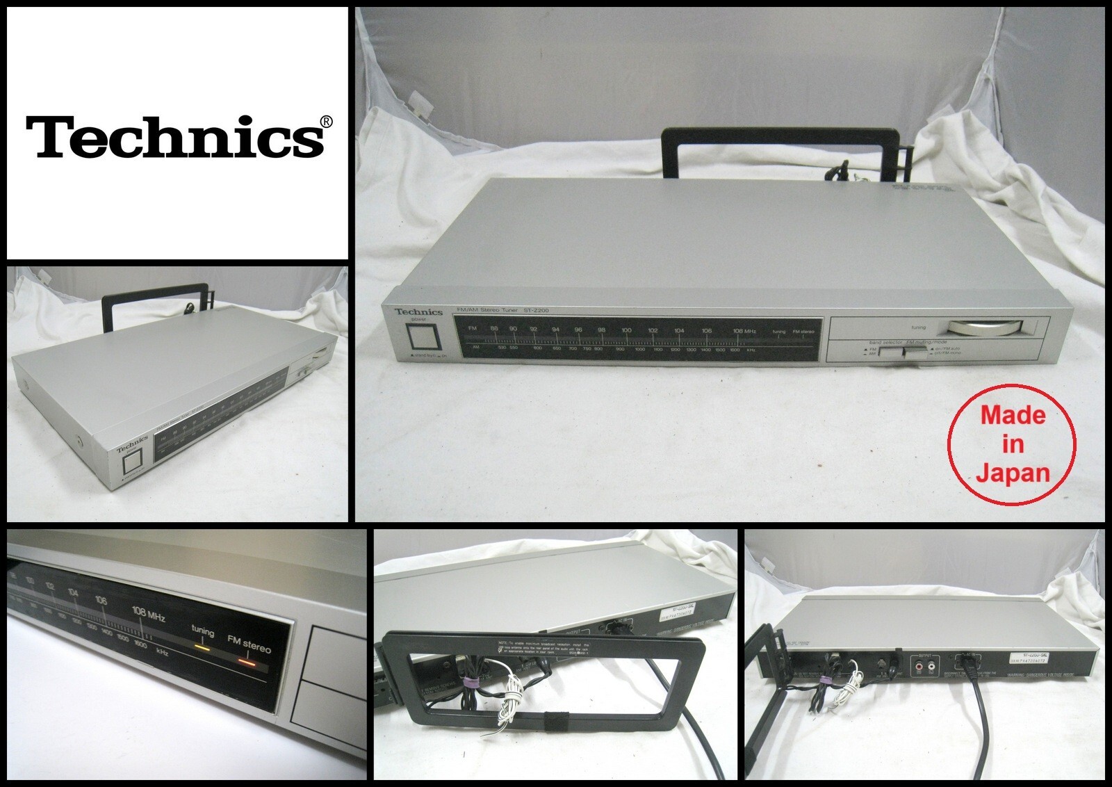 Technics ST-Z200 FM AM Stereo Tuner with AM Loop Antenna (Made in Japan)