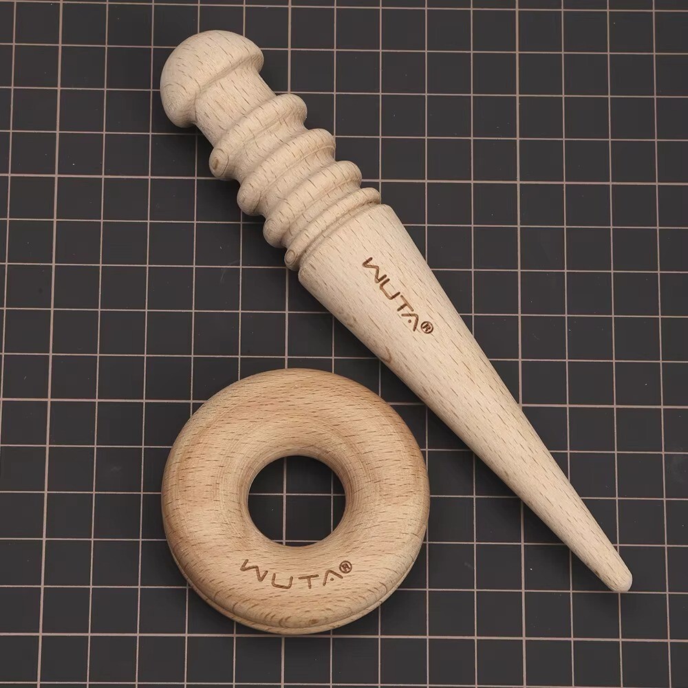 WUTA Leather Burnisher Wood Slicker Rounded Edge Burnishing Polished Grinding