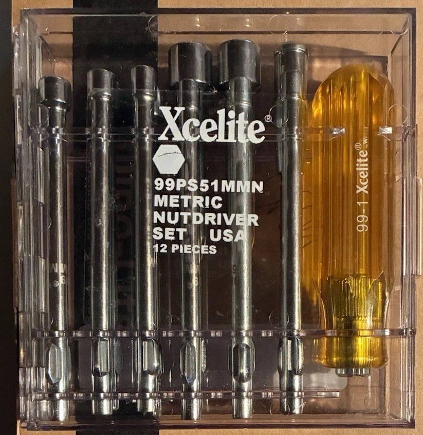 99PS51MMN Xcelite TOOLS 12 pc. Metric Nutdriver Set Hard Case