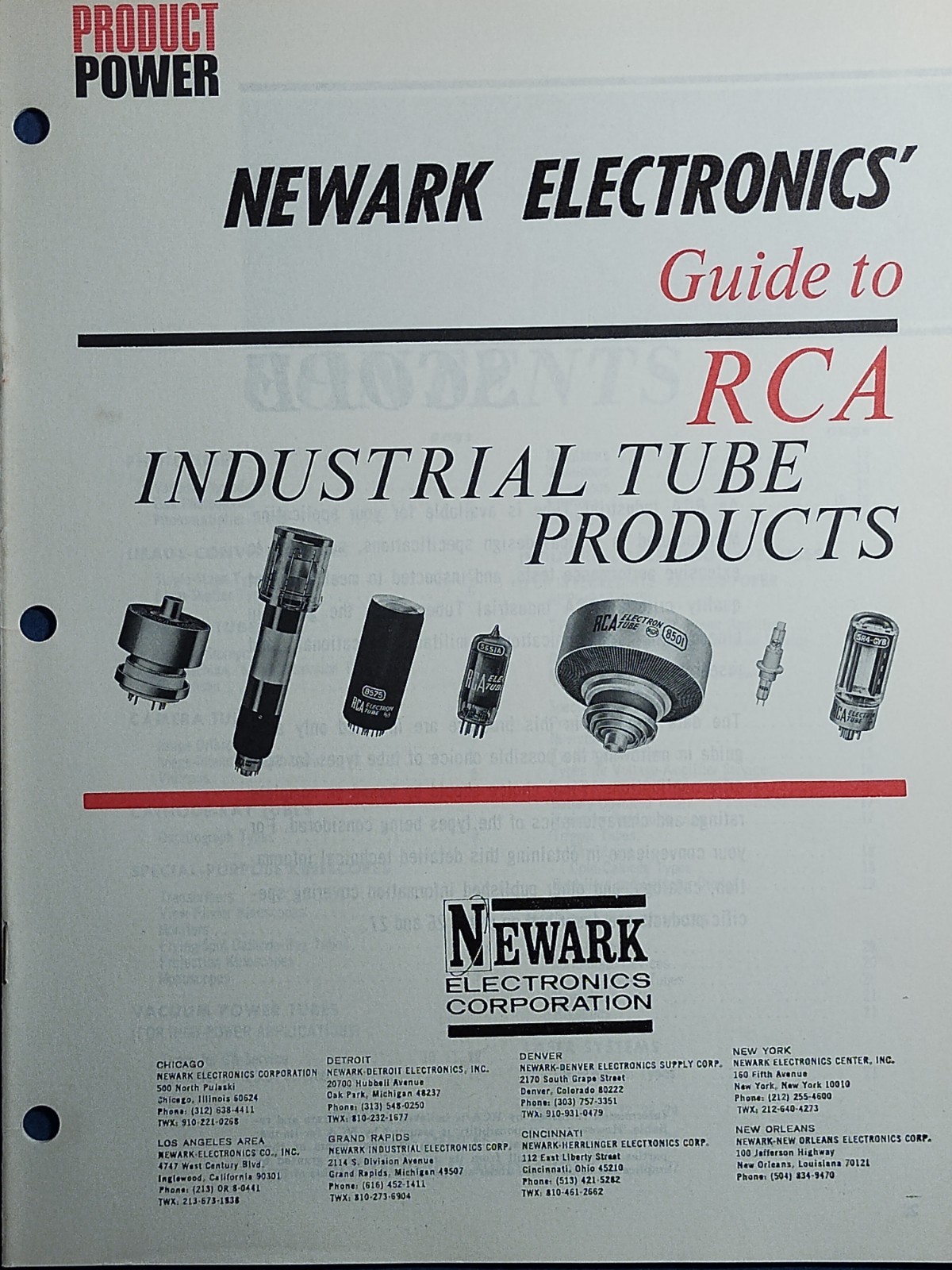 Newark Electronics' Guide to RCA Industrial Tube Products dated 12-67