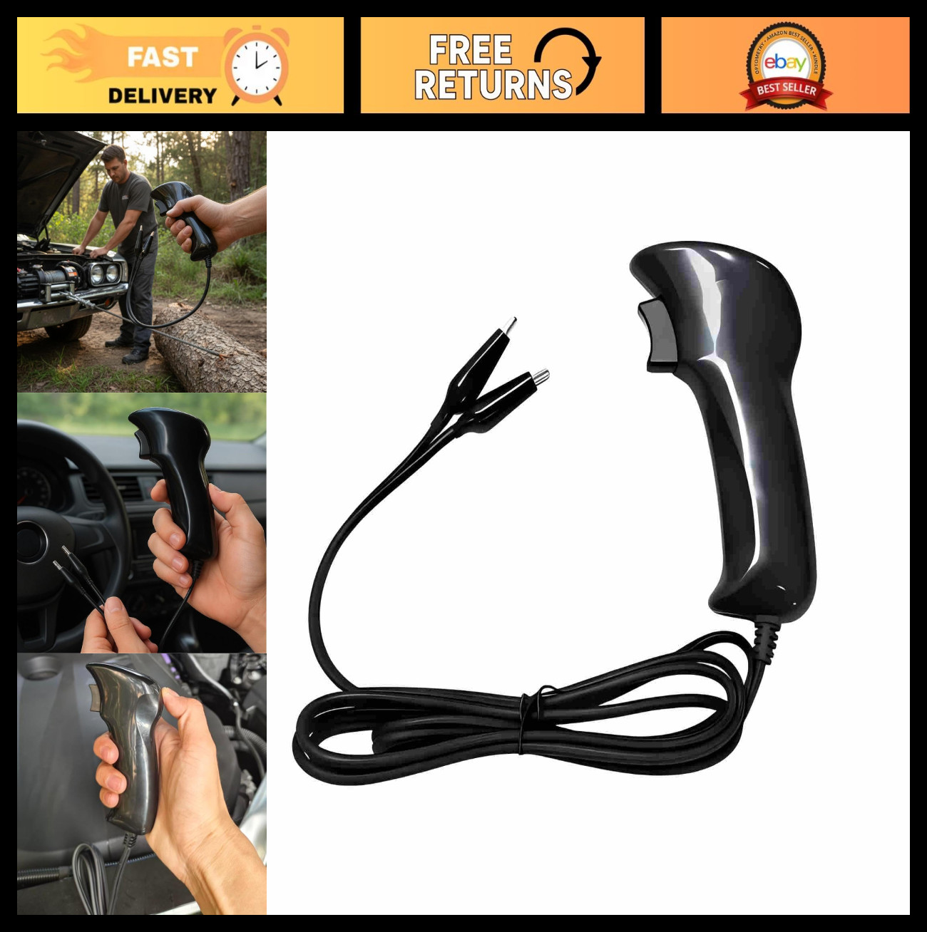Heavy Duty 12V Remote Starter Switch, Push Button Engine Start Tool for Cars & T