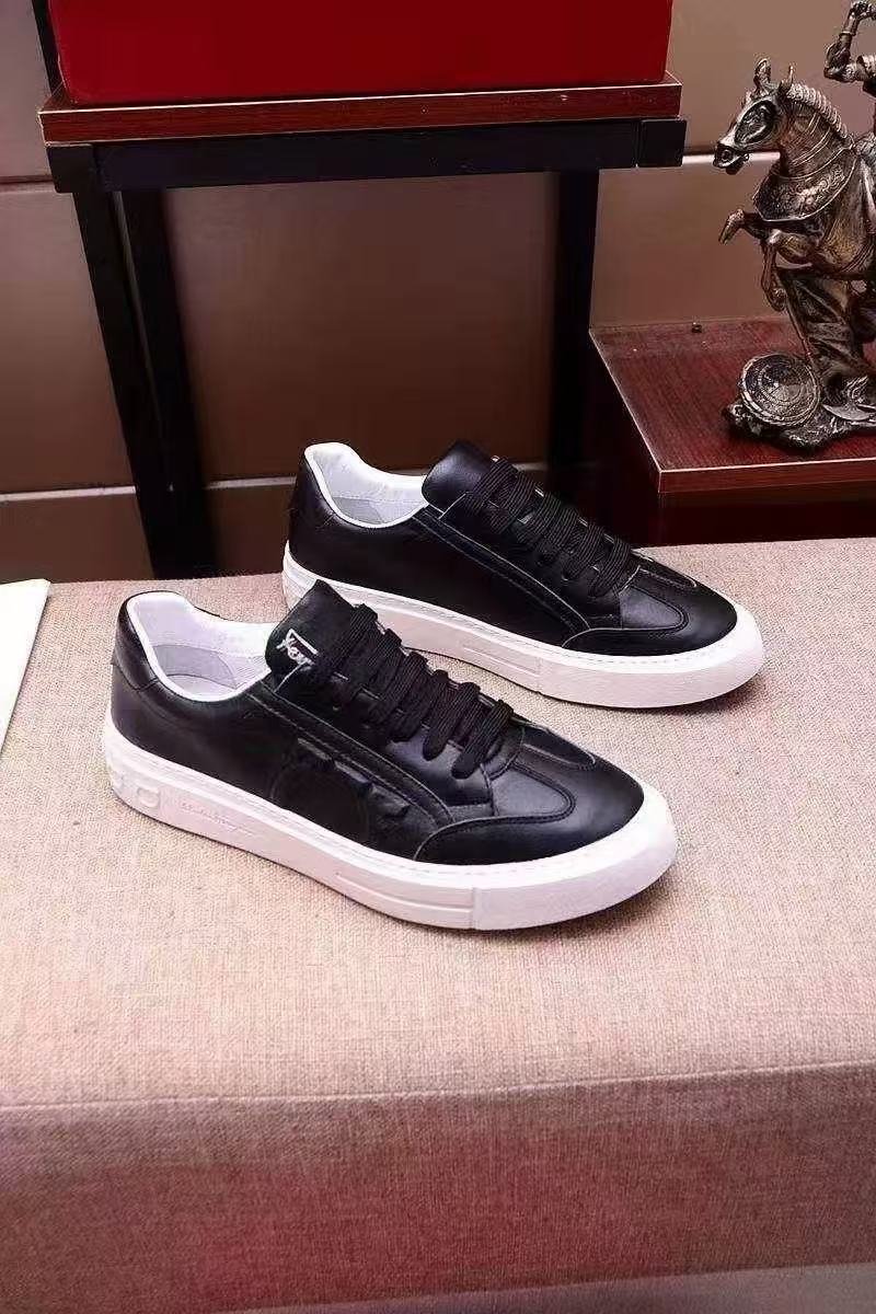 Men's Black & White Casual Board Shoes