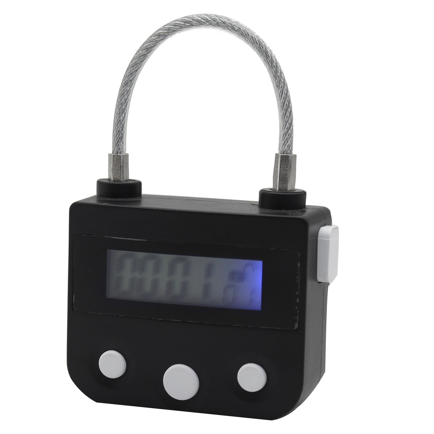 Metal Timer Lock Multi-Function Timer Padlock Black G6V17768