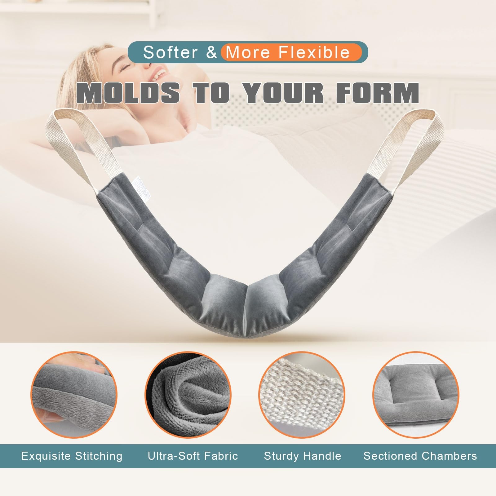 Microwavable Neck Heating Pad Weighted Heat Wrap Lavender