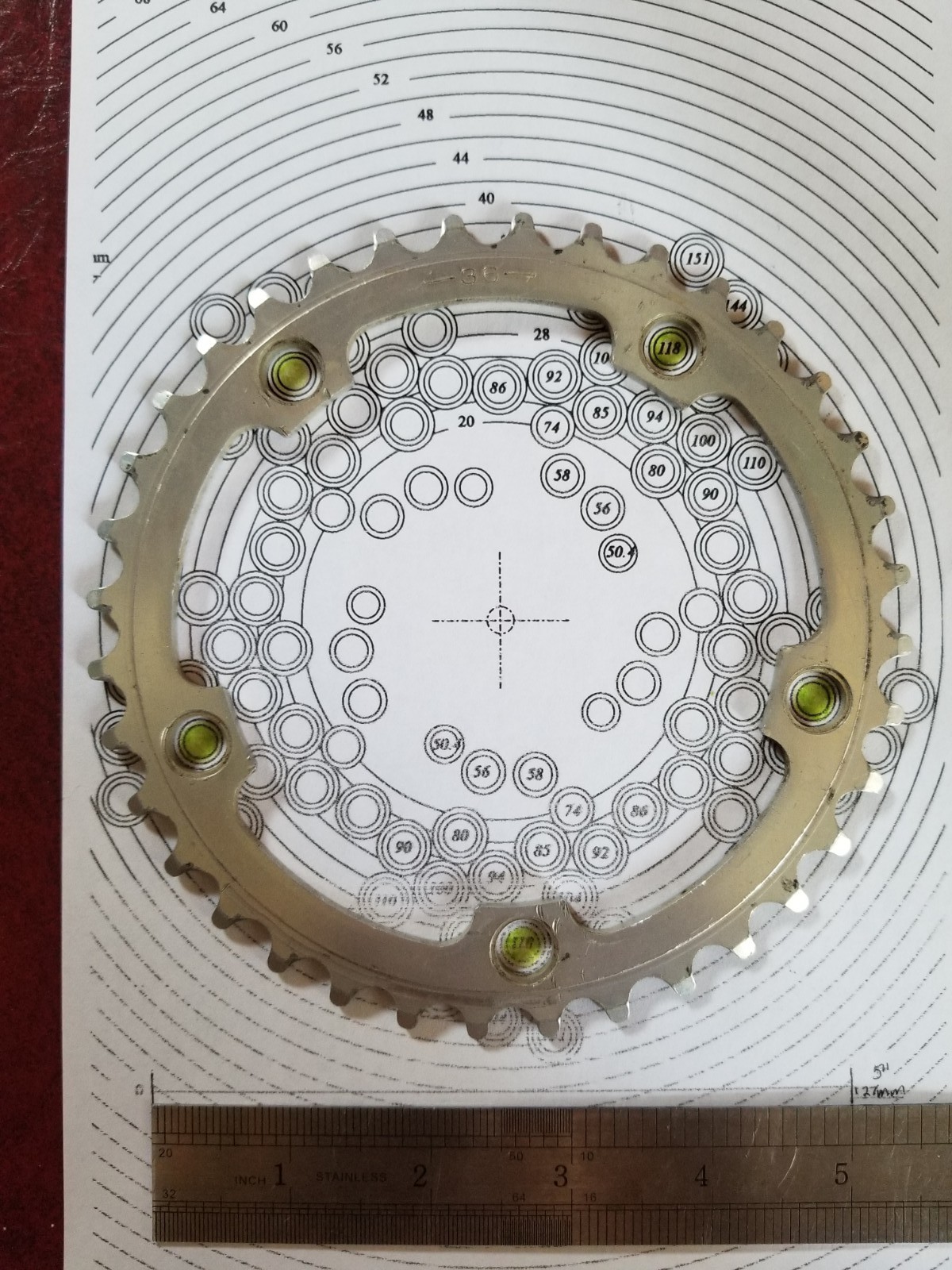 vintage 6 Sakae 118 BCD Chainrings