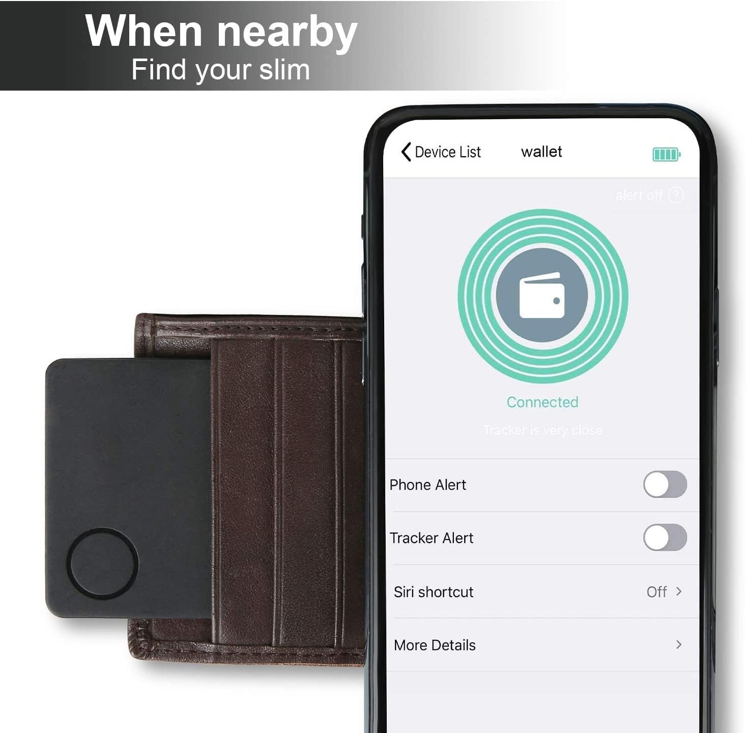 Wallet Tracker Card Finder Slim Locator Bluetooth Item Tracker Alarm Device SetU