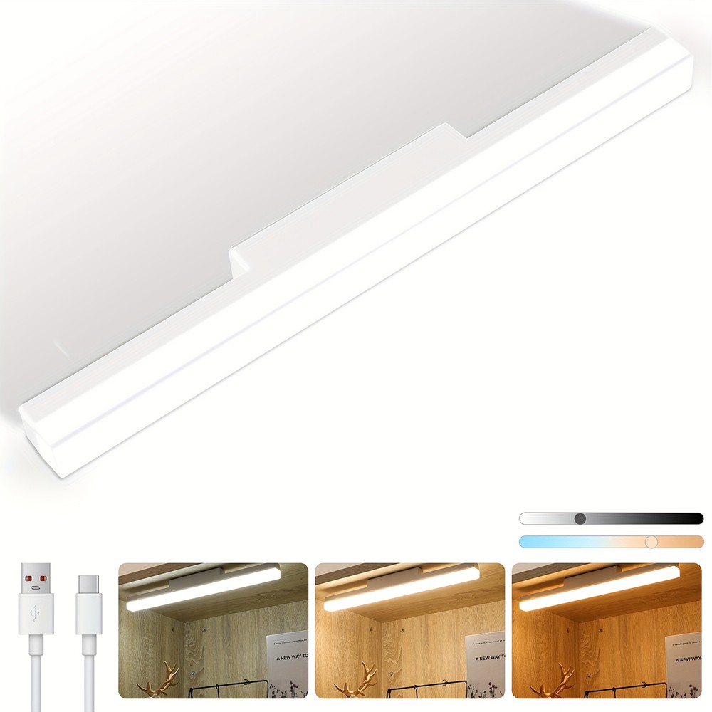 LED Wall Light Rechargeable Magnetic Remote Control Sconce Light, 3 Color Modes
