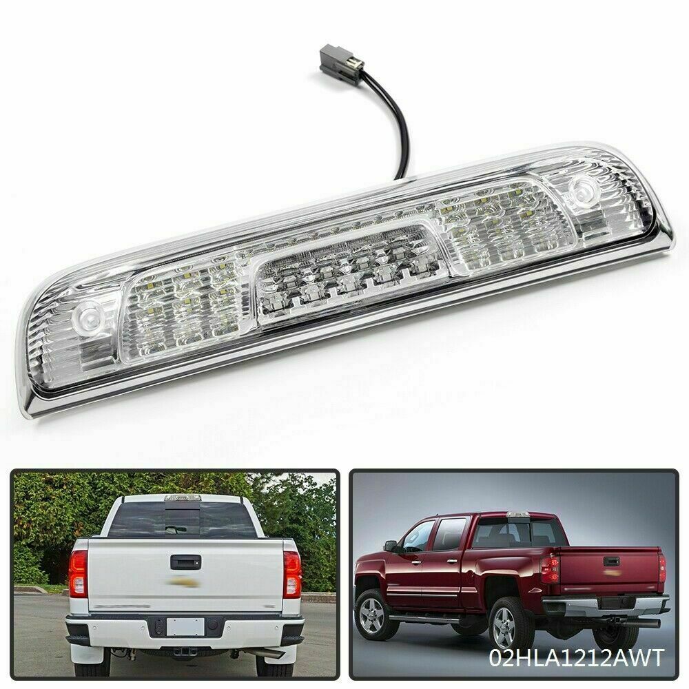 Third 3rd Brake Light Cargo Lamp Chrome Fit For 14-18 Chevy Silverado GMC Sierra