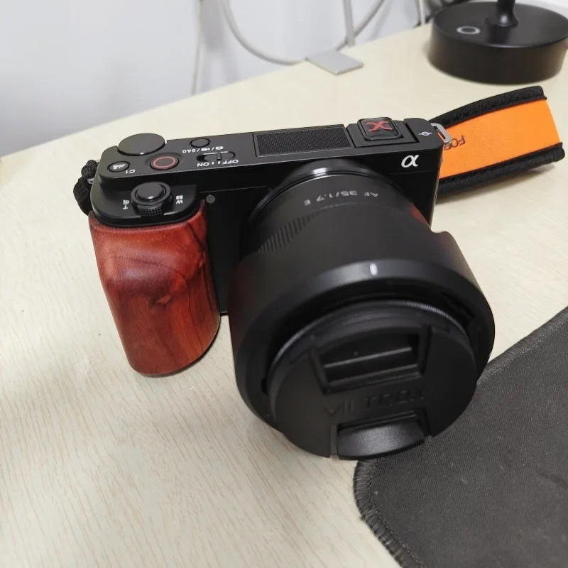 Wood Hand Grip Holder Non-slip Sticker For Sony ZV-E10 Thumb Grip