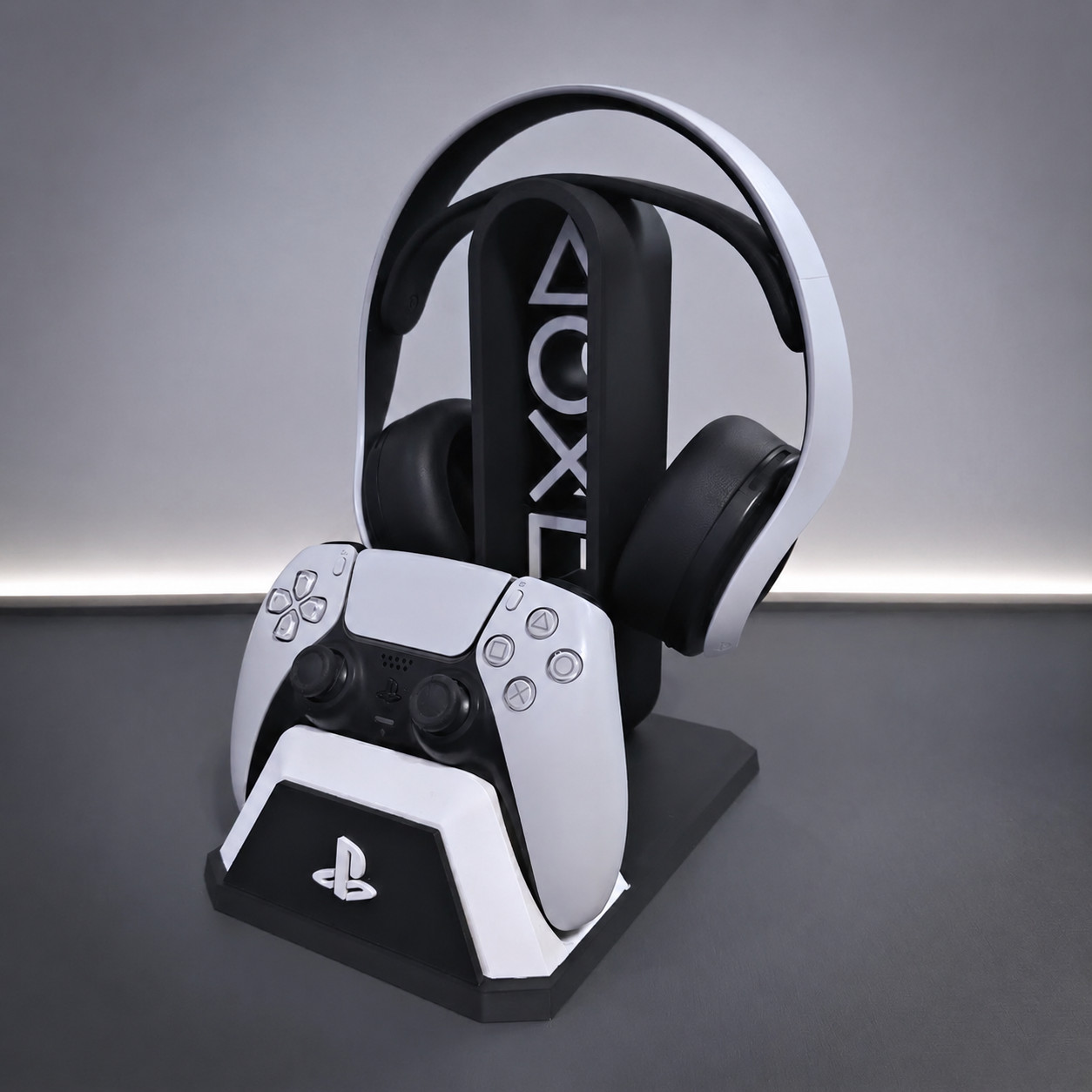PS5 Controller & Headset Stand – DualSense + Gaming Desk Organizer